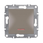 EPH1500169 Переключатель с подсветкой Asfora IP20. Цвет Бронза