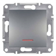 EPH1400162 Выключатель с подсветкой Asfora IP20. Цвет Сталь