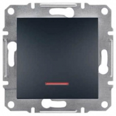 EPH1400171 Вимикач з підсвіткою Asfora IP20. Колір Антрацит