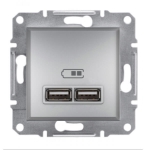 EPH2700261 USB-розетка Asfora 2.1 A (2 входа). Цвет Алюминий