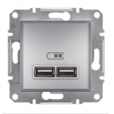 EPH2700261 USB-розетка Asfora 2.1 A (2 входа). Цвет Алюминий