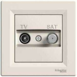 EPH3400223 Розетка TV-SAT проходная 4 dB Asfora. Цвет Кремовый