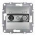 EPH3400261 Розетка TV-SAT проходная 4 dB Asfora. Цвет Алюминий