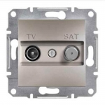 EPH3400169 Розетка TV-SAT концевая 1 dB Asfora. Цвет Бронза
