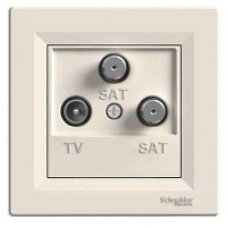 EPH3600123 Розетка TV-SAT-SAT концевая 1 dB Asfora. Цвет Кремовый
