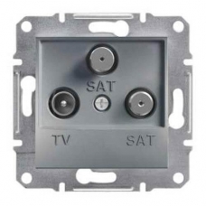 EPH3600162 Розетка TV-SAT-SAT концевая 1 dB Asfora. Цвет Сталь