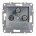 EPH3600162 Розетка TV-SAT-SAT концевая 1 dB Asfora. Цвет Сталь