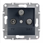 EPH3600171 Розетка TV-SAT-SAT концевая 1 dB Asfora. Цвет Антрацит