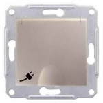 SDN3100168 Розетка с заземлением, защитными шторками и крышкой 16А, 250 В Sedna. Цвет Титан