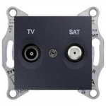 SDN3401670 Розетка ТV/SAT кінцева 1 dB Sedna. Колір Графіт
