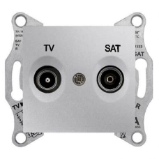 Розетка ТV/SAT проходная 8 dB Sedna. Цвет Алюминий (SDN3401260)