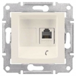 SDN4101123 Телефонная розетка RJ11 Sedna. Цвет Слоновая кость