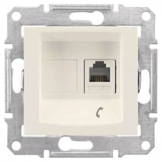 Телефонная розетка RJ11 Sedna. Цвет Слоновая кость (SDN4101123)