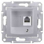 SDN4101160 Телефонная розетка RJ11 Sedna. Цвет Алюминий