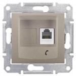 SDN4101168 Телефонная розетка RJ11 Sedna. Цвет Титан