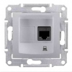 SDN4900160 Компьютерная розетка STP RJ45 кат.6e экранированная Sedna. Цвет Алюминий