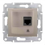SDN4700168 Компьютерная розетка UTP RJ45 кат.6e неэкранированная Sedna. Цвет Титан