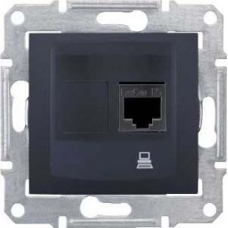 Компьютерная розетка STP RJ45 кат.5e экранированная Sedna. Цвет Графит (SDN4500170)
