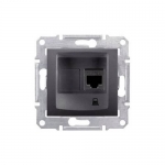 SDN4900170 Компьютерная розетка STP RJ45 кат.6e экранированная Sedna. Цвет Графит